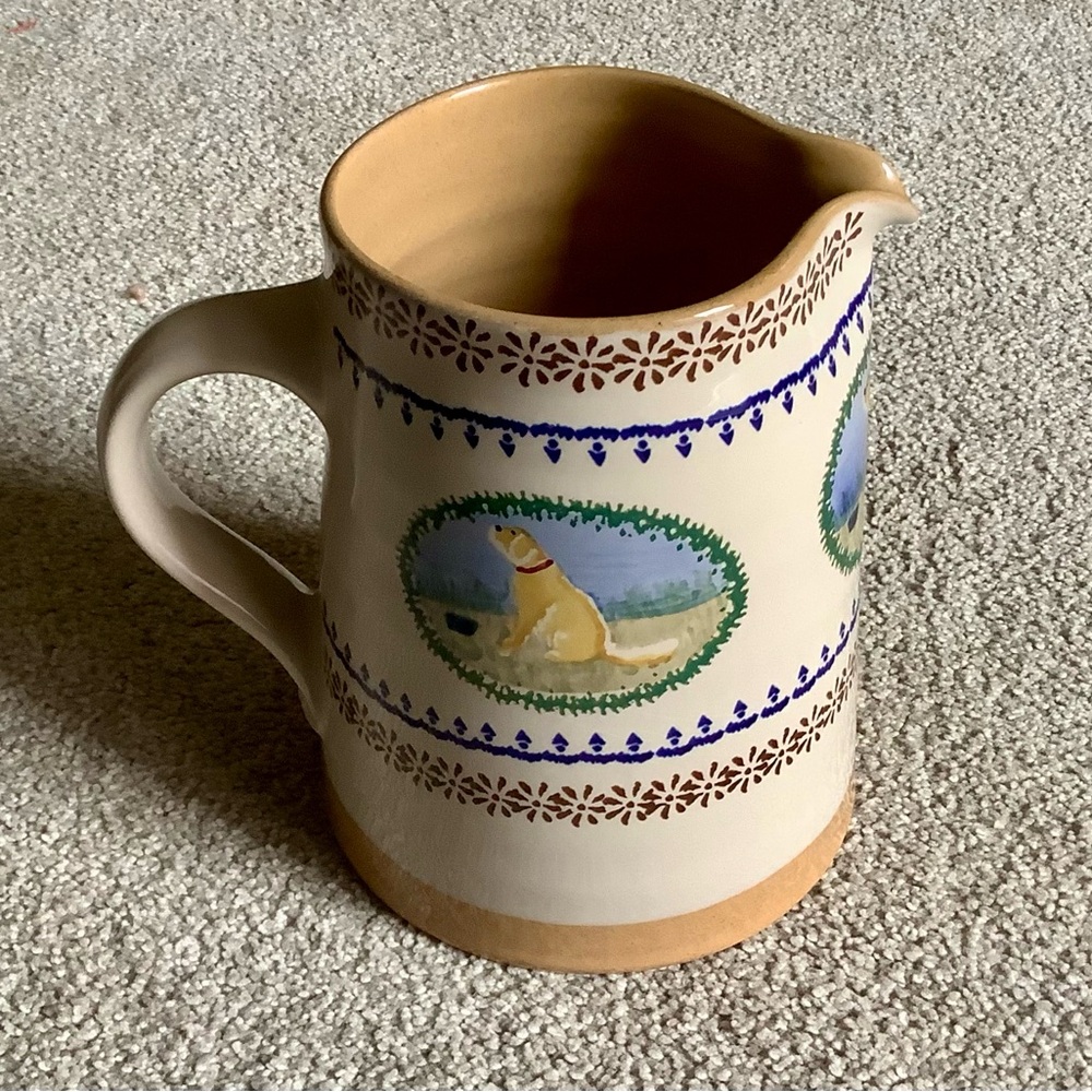 Nicholas Mosse Pottery Ireland Landscapes Dog large 7” pitcher jug
